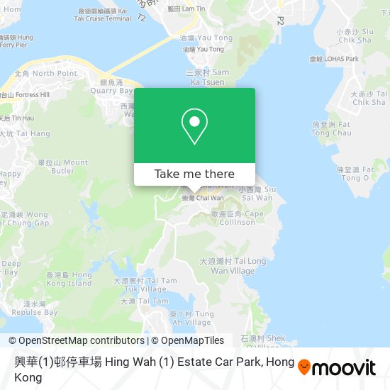 興華(1)邨停車場 Hing Wah (1) Estate Car Park map
