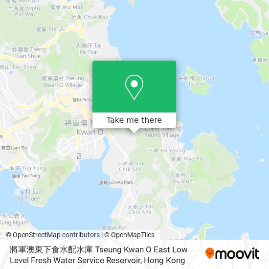 將軍澳東下食水配水庫 Tseung Kwan O East Low Level Fresh Water Service Reservoir map