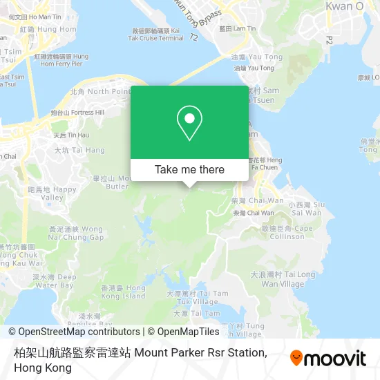 柏架山航路監察雷達站 Mount Parker Rsr Station map