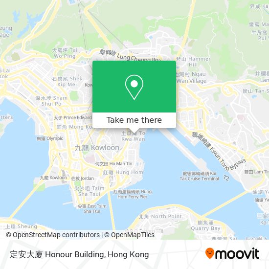 定安大廈 Honour Building map