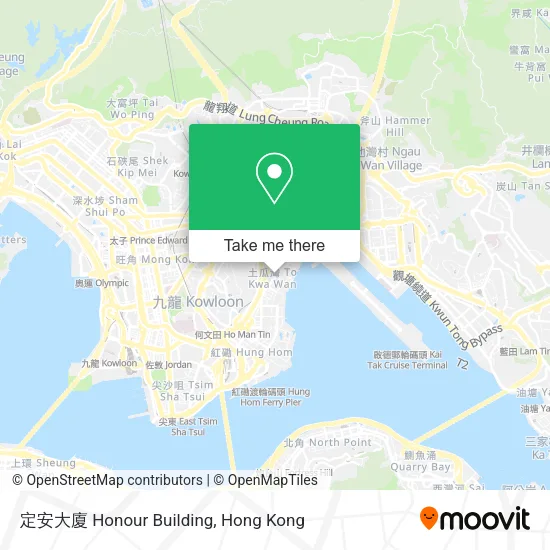 定安大廈 Honour Building地圖