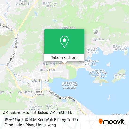 奇華餅家大埔廠房 Kee Wah Bakery Tai Po Production Plant map