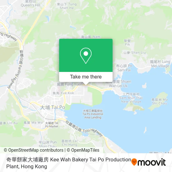 奇華餅家大埔廠房 Kee Wah Bakery Tai Po Production Plant地圖