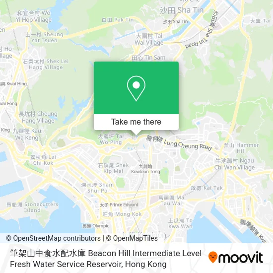 筆架山中食水配水庫 Beacon Hill Intermediate Level Fresh Water Service Reservoir map