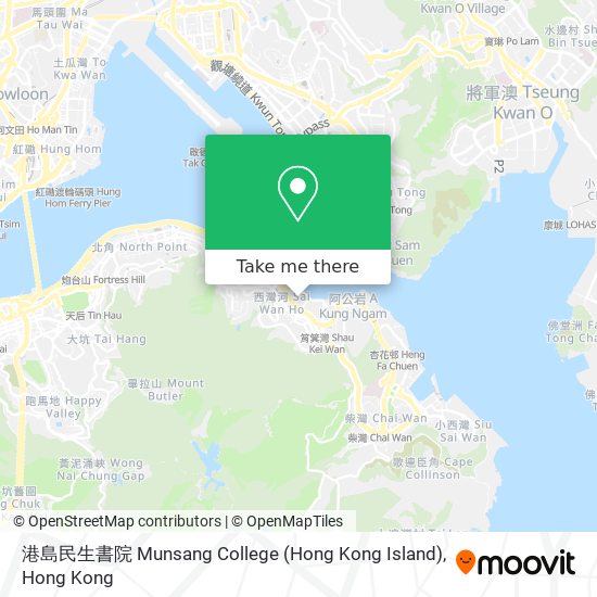 港島民生書院 Munsang College (Hong Kong Island) map