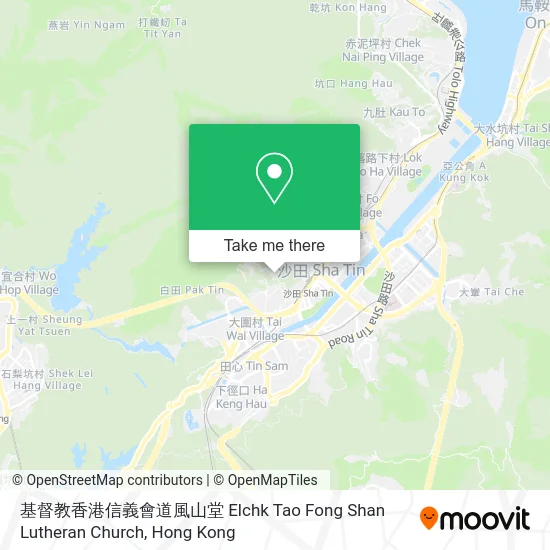 基督教香港信義會道風山堂 Elchk Tao Fong Shan Lutheran Church map