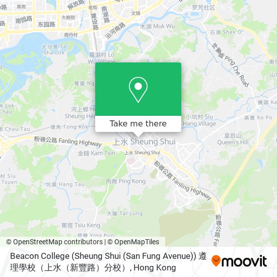 Beacon College (Sheung Shui (San Fung Avenue)) 遵理學校（上水（新豐路）分校）地圖