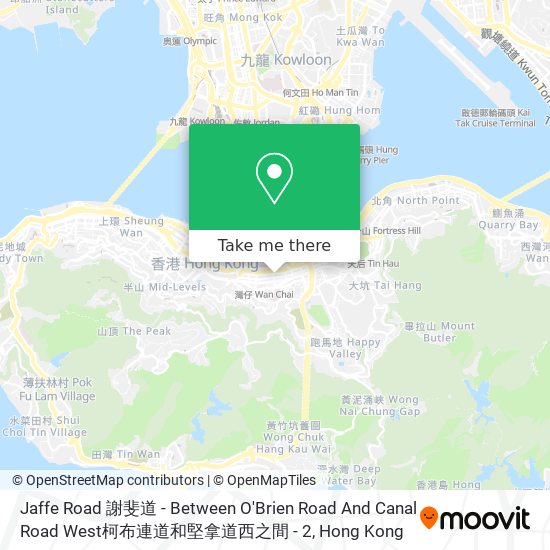 Jaffe Road 謝斐道 - Between O'Brien Road And Canal Road West柯布連道和堅拿道西之間 - 2地圖