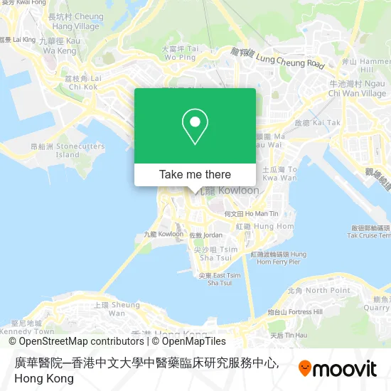 廣華醫院─香港中文大學中醫藥臨床研究服務中心地圖