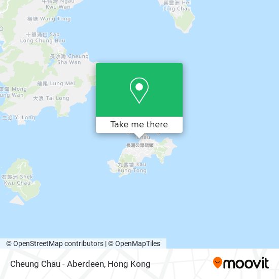 Cheung Chau - Aberdeen map