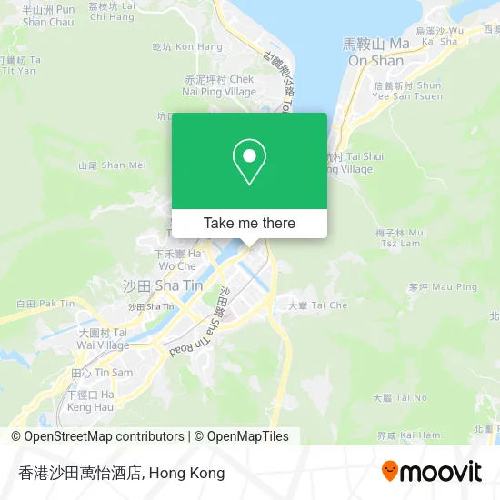 香港沙田萬怡酒店地圖