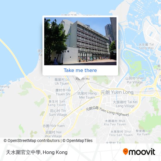 天水圍官立中學地圖