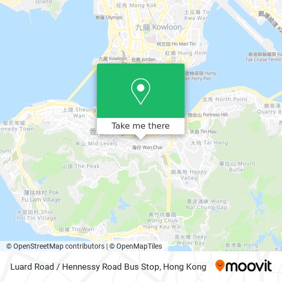 Luard Road / Hennessy Road Bus Stop map