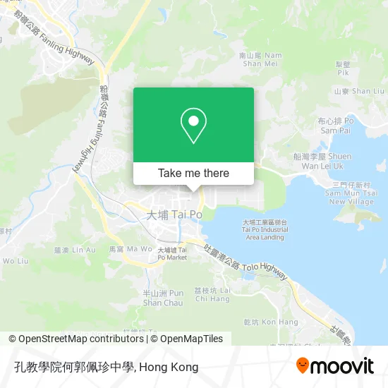 孔教學院何郭佩珍中學地圖