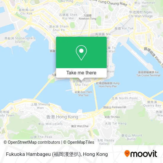 Fukuoka Hambageu (福岡漢堡扒)地圖
