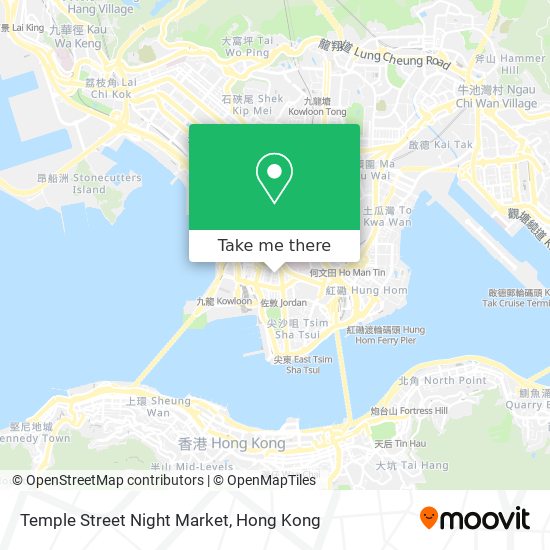 Temple Street Night Market map