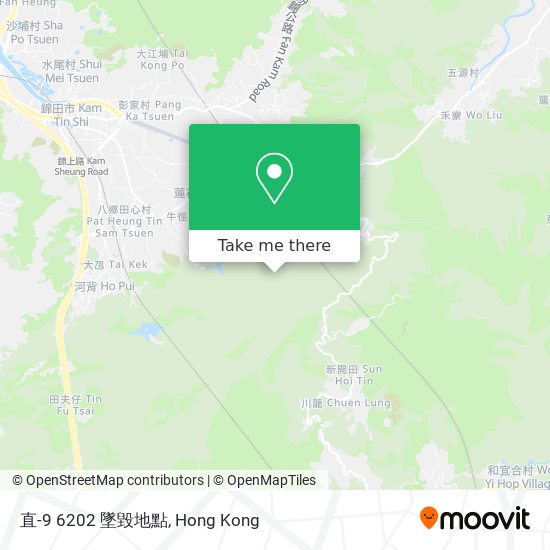 直-9 6202 墜毀地點 map