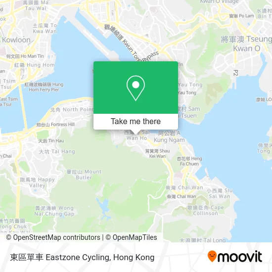 東區單車 Eastzone Cycling map