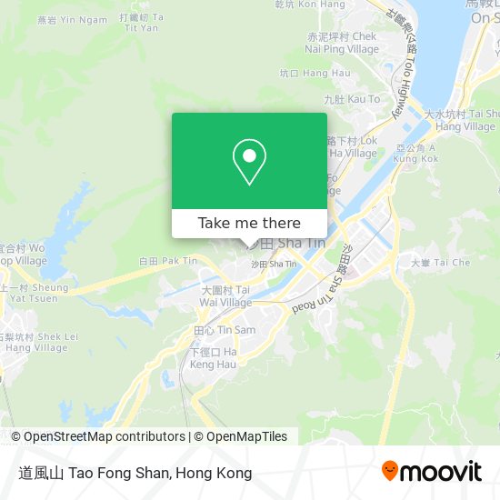 道風山 Tao Fong Shan map