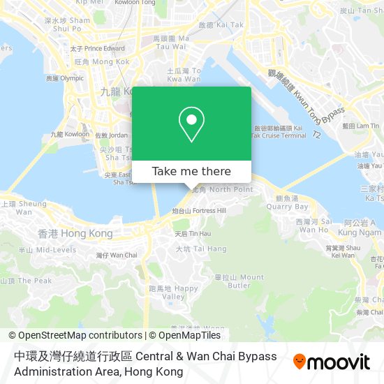 中環及灣仔繞道行政區 Central & Wan Chai Bypass Administration Area map