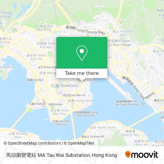 馬頭圍變電站 MA Tau Wai Substation map