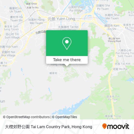 大欖郊野公園 Tai Lam Country Park map