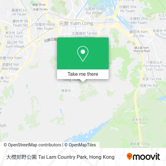 大欖郊野公園 Tai Lam Country Park map