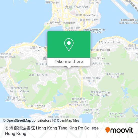 香港鄧鏡波書院 Hong Kong Tang King Po College地圖