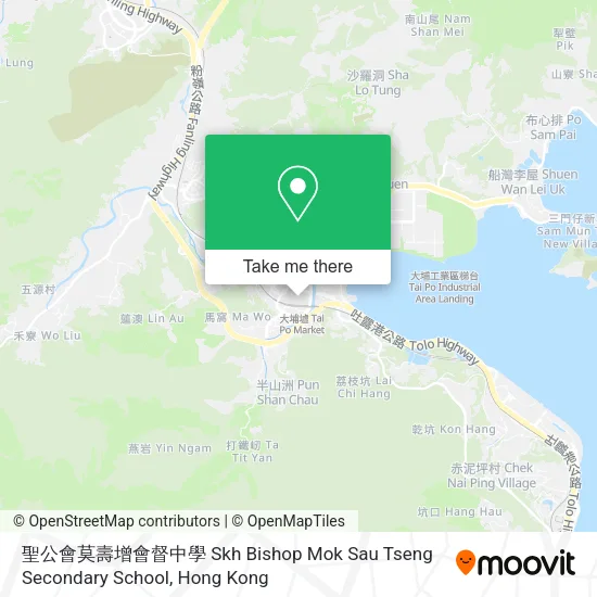聖公會莫壽增會督中學 Skh Bishop Mok Sau Tseng Secondary School地圖