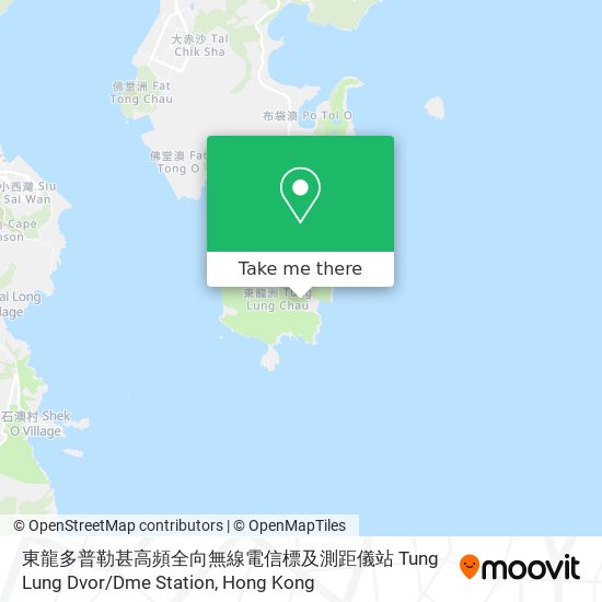 東龍多普勒甚高頻全向無線電信標及測距儀站 Tung Lung Dvor / Dme Station map