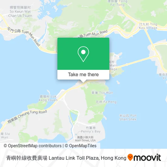 青嶼幹線收費廣場 Lantau Link Toll Plaza map