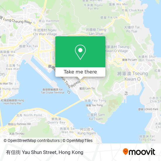 有信街 Yau Shun Street map