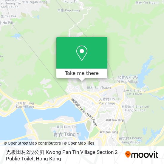 光板田村2段公廁 Kwong Pan Tin Village Section 2 Public Toilet地圖