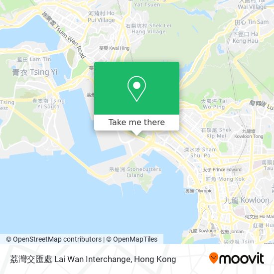 荔灣交匯處 Lai Wan Interchange map