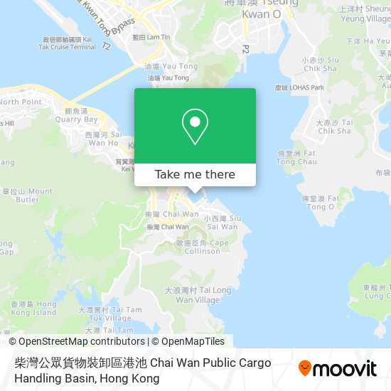 柴灣公眾貨物裝卸區港池 Chai Wan Public Cargo Handling Basin map