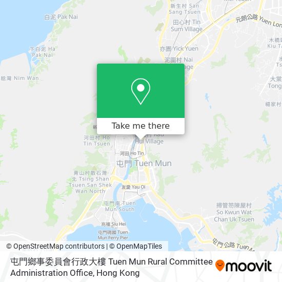 屯門鄉事委員會行政大樓 Tuen Mun Rural Committee Administration Office地圖