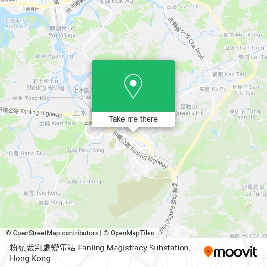 粉嶺裁判處變電站  Fanling Magistracy Substation map
