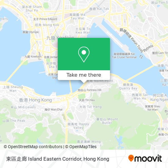 東區走廊 Island Eastern Corridor map