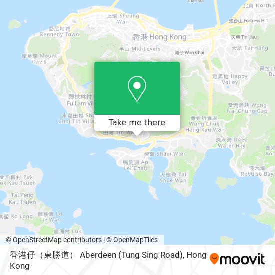 香港仔（東勝道） Aberdeen (Tung Sing Road) map