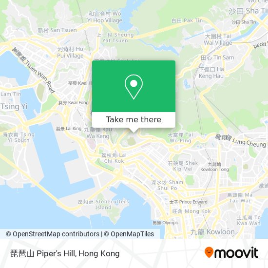 琵琶山 Piper's Hill map