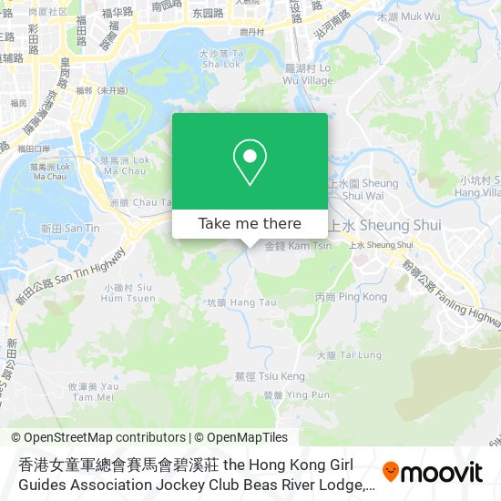 香港女童軍總會賽馬會碧溪莊 the Hong Kong Girl Guides Association Jockey Club Beas River Lodge地圖