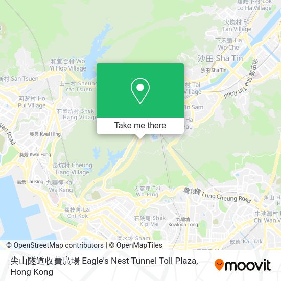 尖山隧道收費廣場 Eagle's Nest Tunnel Toll Plaza map