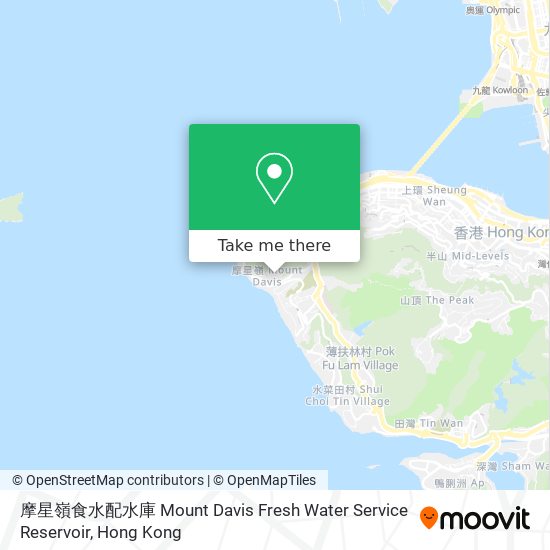 摩星嶺食水配水庫 Mount Davis Fresh Water Service Reservoir地圖
