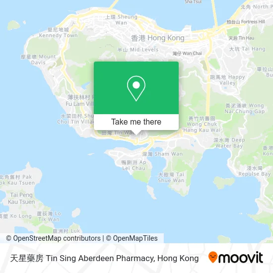天星藥房 Tin Sing Aberdeen Pharmacy地圖