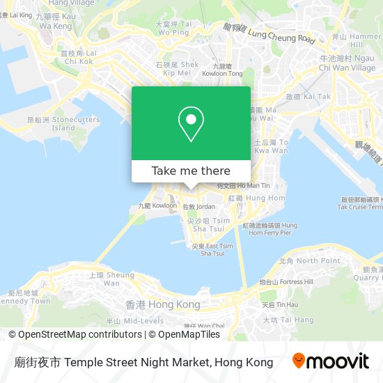 廟街夜市 Temple Street Night Market map