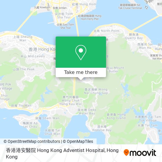 香港港安醫院 Hong Kong Adventist Hospital map