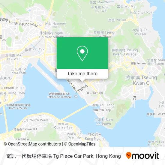 電訊一代廣場停車場 Tg Place Car Park map