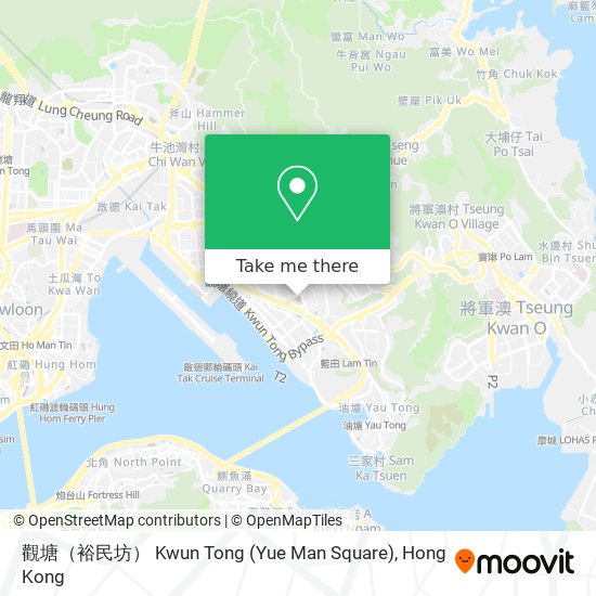 觀塘（裕民坊） Kwun Tong (Yue Man Square)地圖