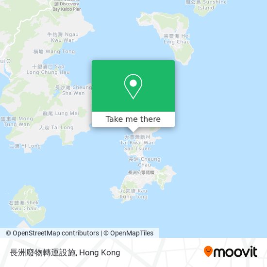 長洲廢物轉運設施地圖