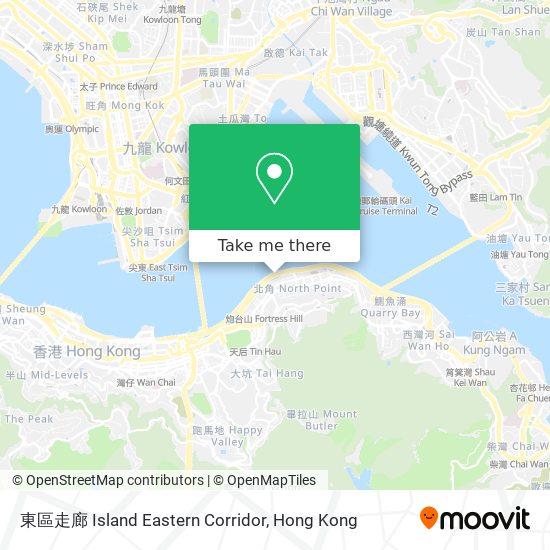 東區走廊 Island Eastern Corridor map